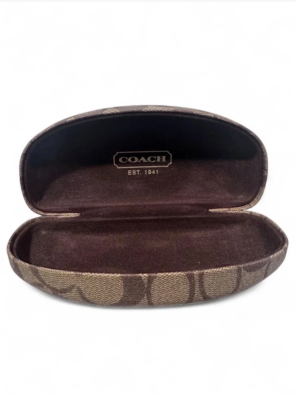 Coach Sunglasses Case in Brown Signature Canvas GUC